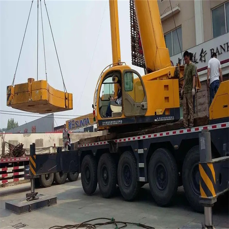 池州当地吊车出租|机器吊装|75吨|工厂搬迁服务